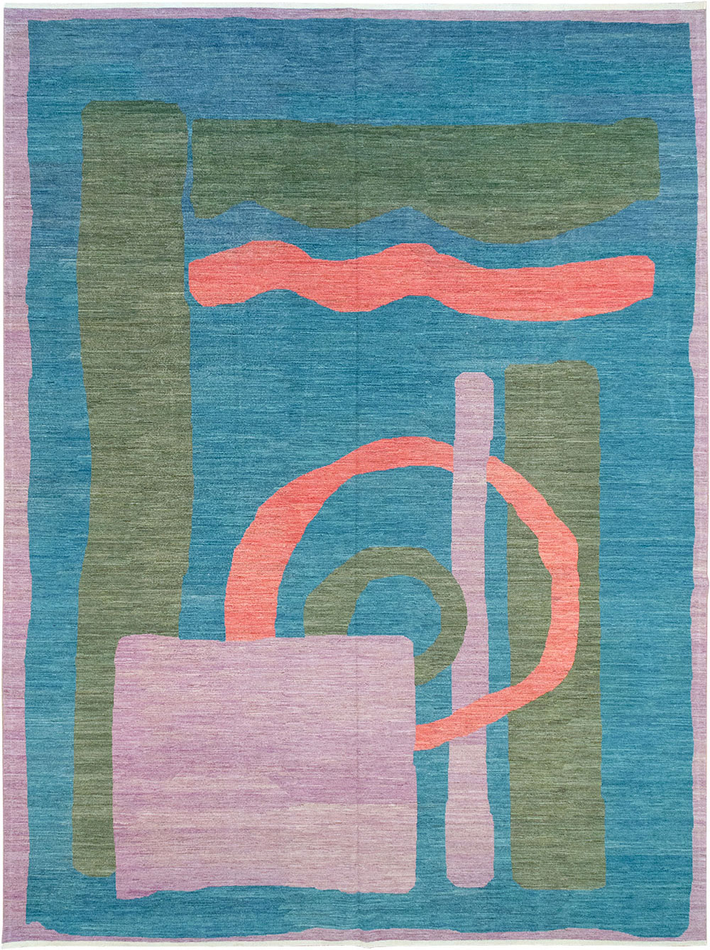 Modern East Turkestan Art Deco Large Carpet, No.33222 - Gss