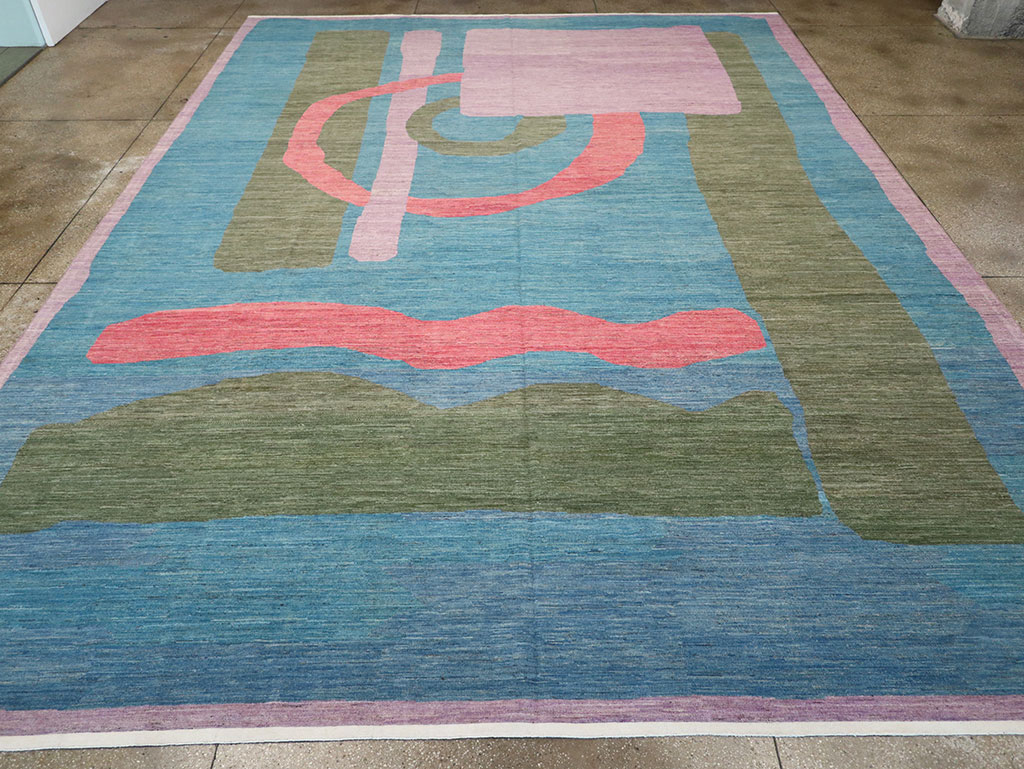 Modern East Turkestan Art Deco Large Carpet, No.33222 - Gss