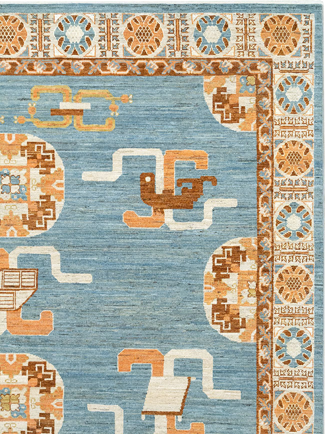 Modern East Turkestan Khotan Large Room Size Carpet, No.33225 - Gss