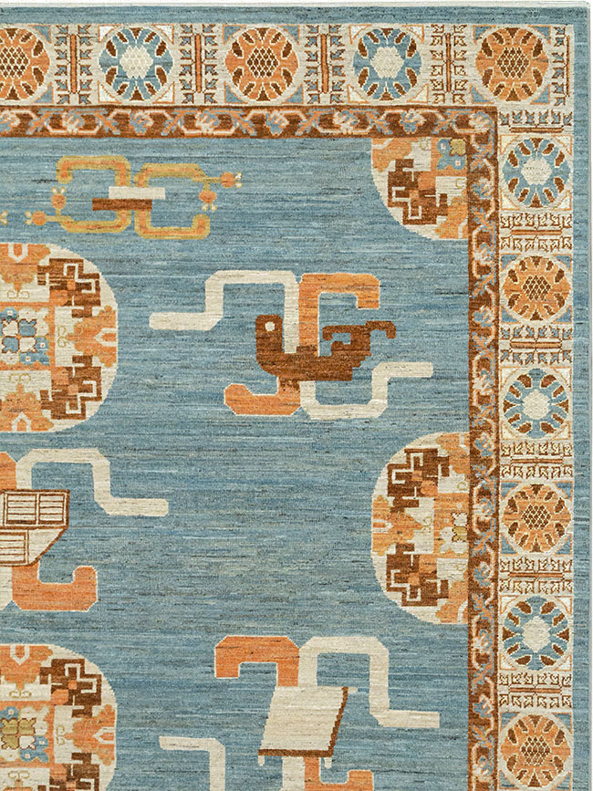 Modern East Turkestan Khotan Large Room Size Carpet, No.33225 - Gss