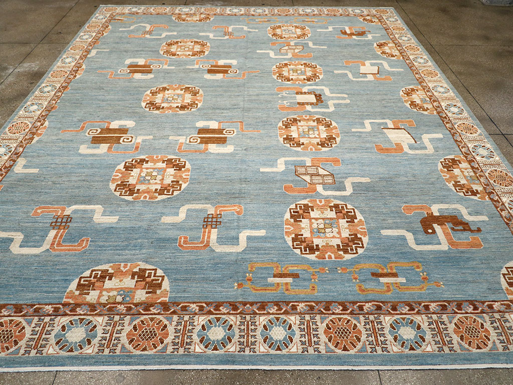 Modern East Turkestan Khotan Large Room Size Carpet, No.33225 - Gss