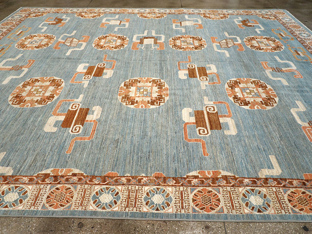 Modern East Turkestan Khotan Large Room Size Carpet, No.33225 - Gss