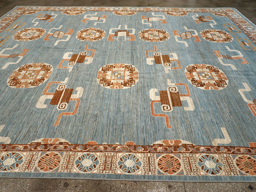 Modern East Turkestan Khotan Large Room Size Carpet, No.33225 - Gss