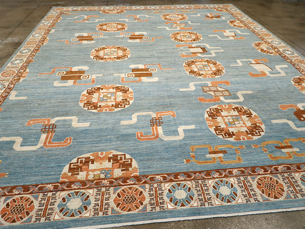 Modern East Turkestan Khotan Large Room Size Carpet, No.33225 - Gss