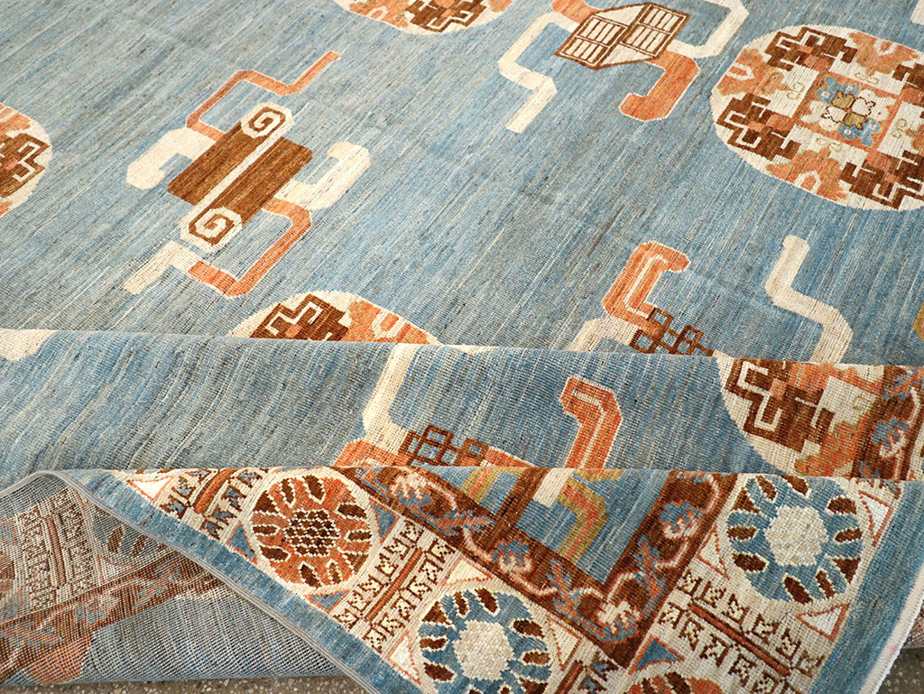 Modern East Turkestan Khotan Large Room Size Carpet, No.33225 - Gss