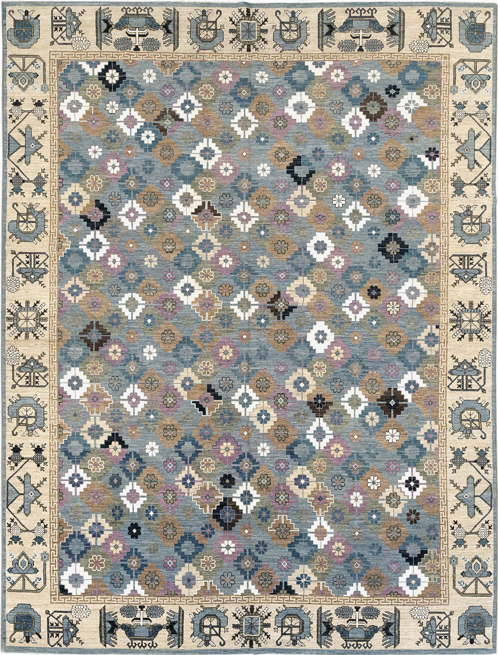 Modern East Turkestan Khotan Room Size Carpet, No.33226 - Gss