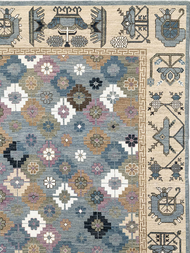 Modern East Turkestan Khotan Room Size Carpet, No.33226 - Gss