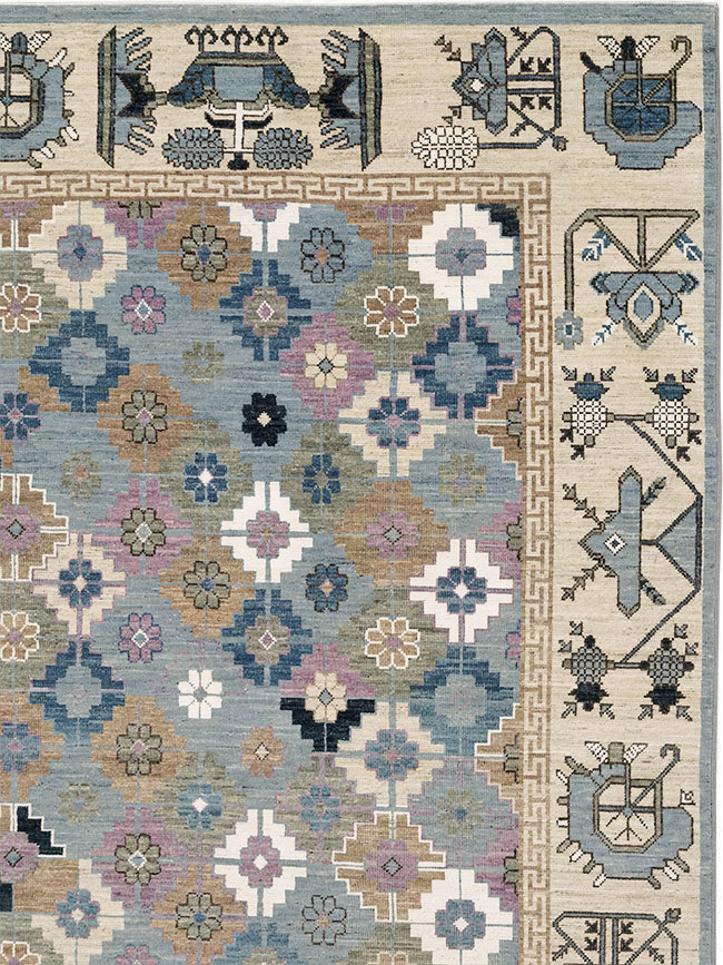 Modern East Turkestan Khotan Room Size Carpet, No.33226 - Gss