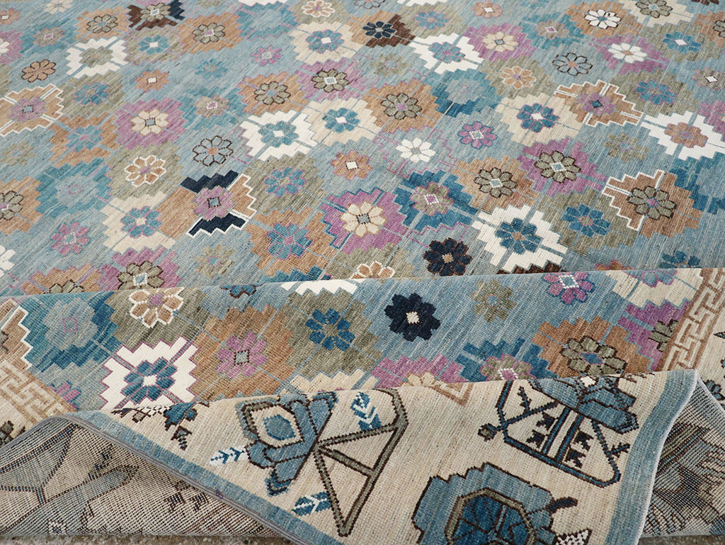 Modern East Turkestan Khotan Room Size Carpet, No.33226 - Gss