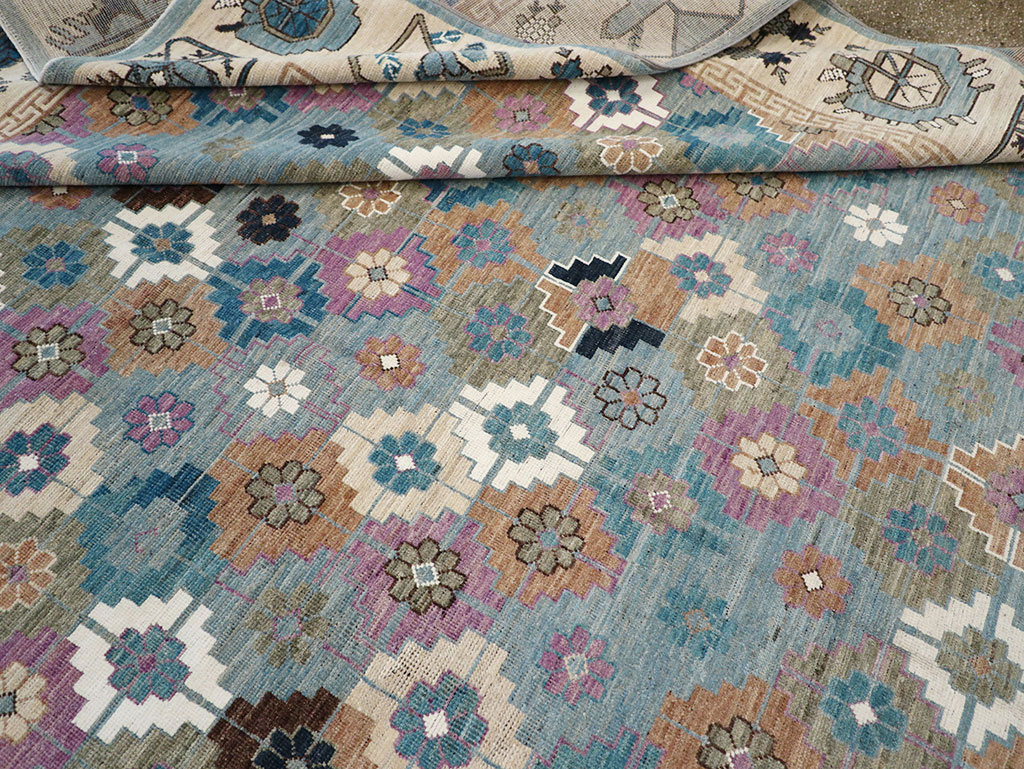 Modern East Turkestan Khotan Room Size Carpet, No.33226 - Gss