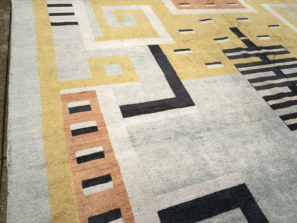 Modern East Turkestan Silk Khotan Room Size Carpet, No.33230 - Gss