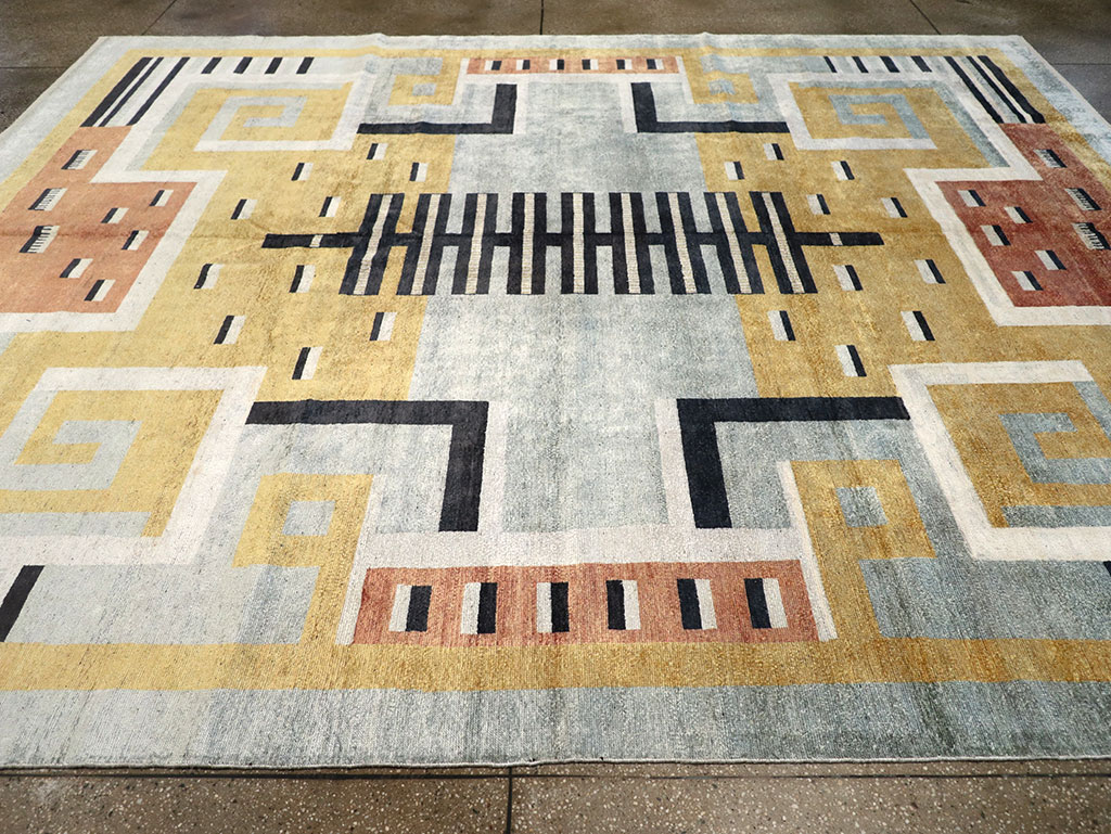 Modern East Turkestan Silk Khotan Room Size Carpet, No.33230 - Gss