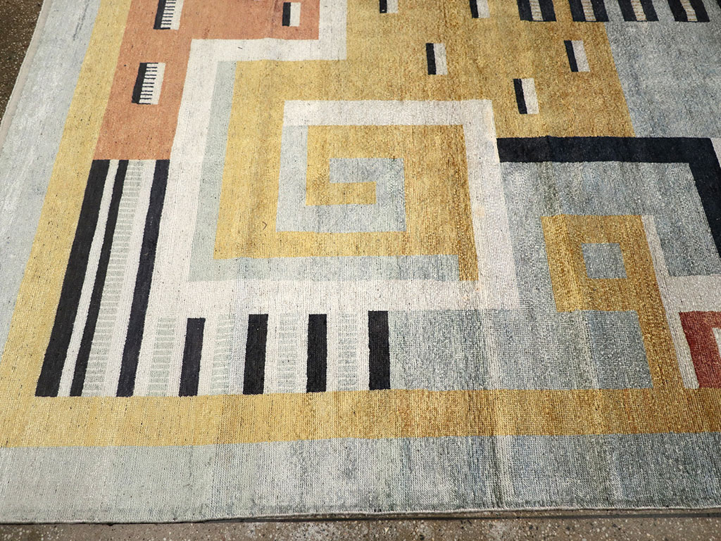 Modern East Turkestan Silk Khotan Room Size Carpet, No.33230 - Gss