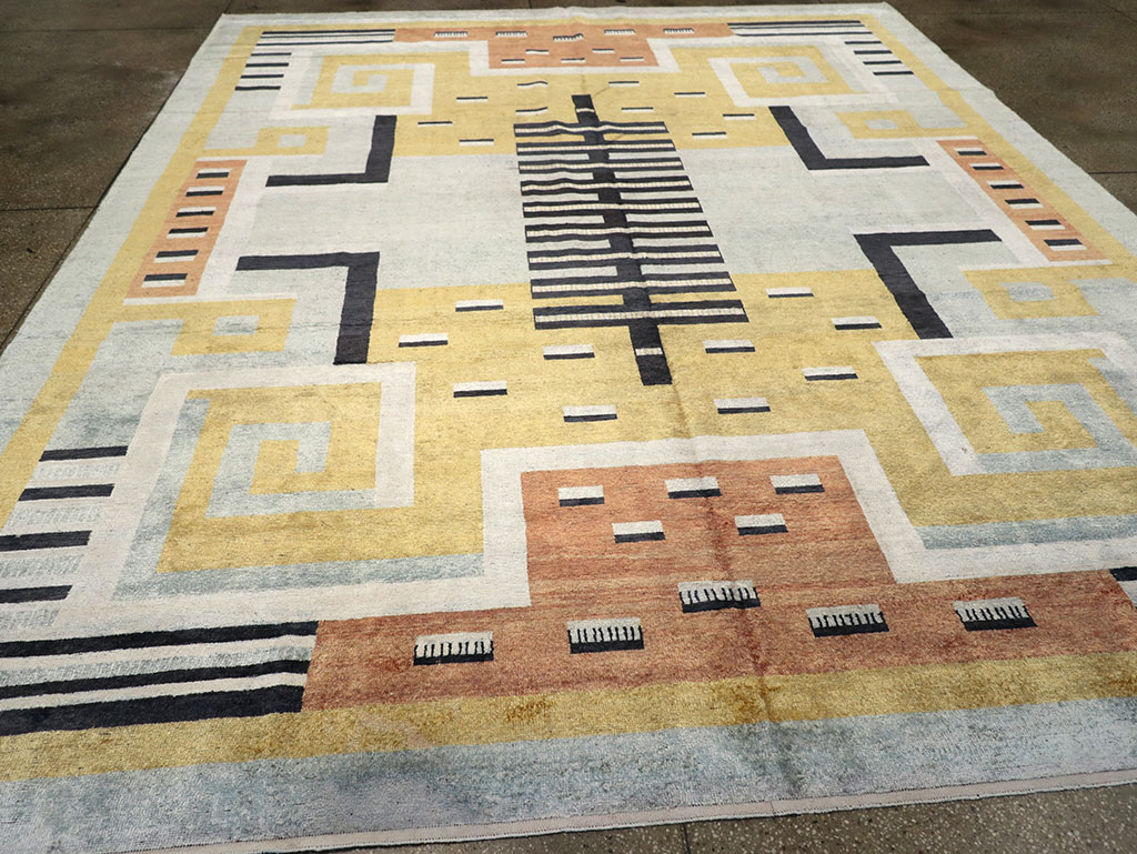 Modern East Turkestan Silk Khotan Room Size Carpet, No.33230 - Gss