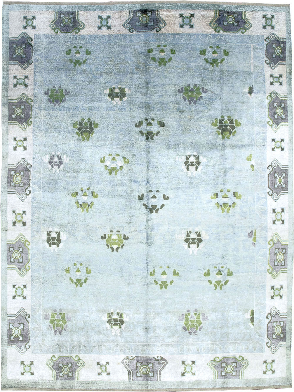 Modern East Turkestan Silk Khotan Room Size Carpet, No.33231 - Gss