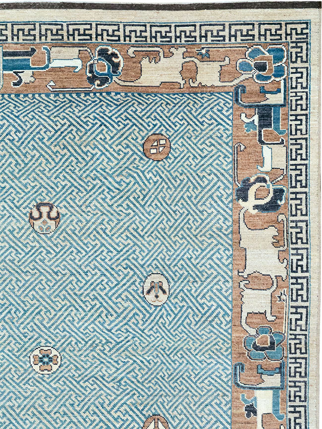 Modern East Turkestan Khotan Room Size Carpet, No.33232 - Gss