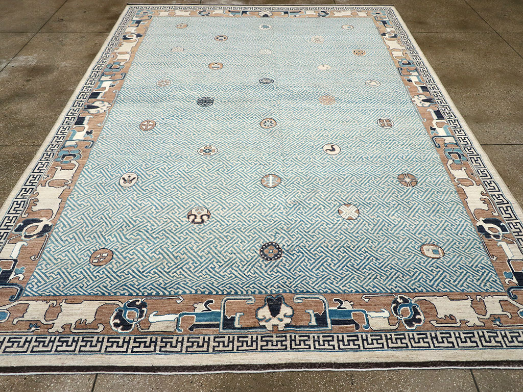 Modern East Turkestan Khotan Room Size Carpet, No.33232 - Gss