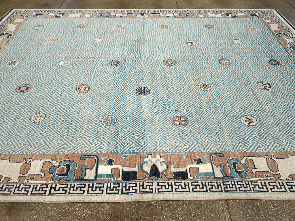 Modern East Turkestan Khotan Room Size Carpet, No.33232 - Gss
