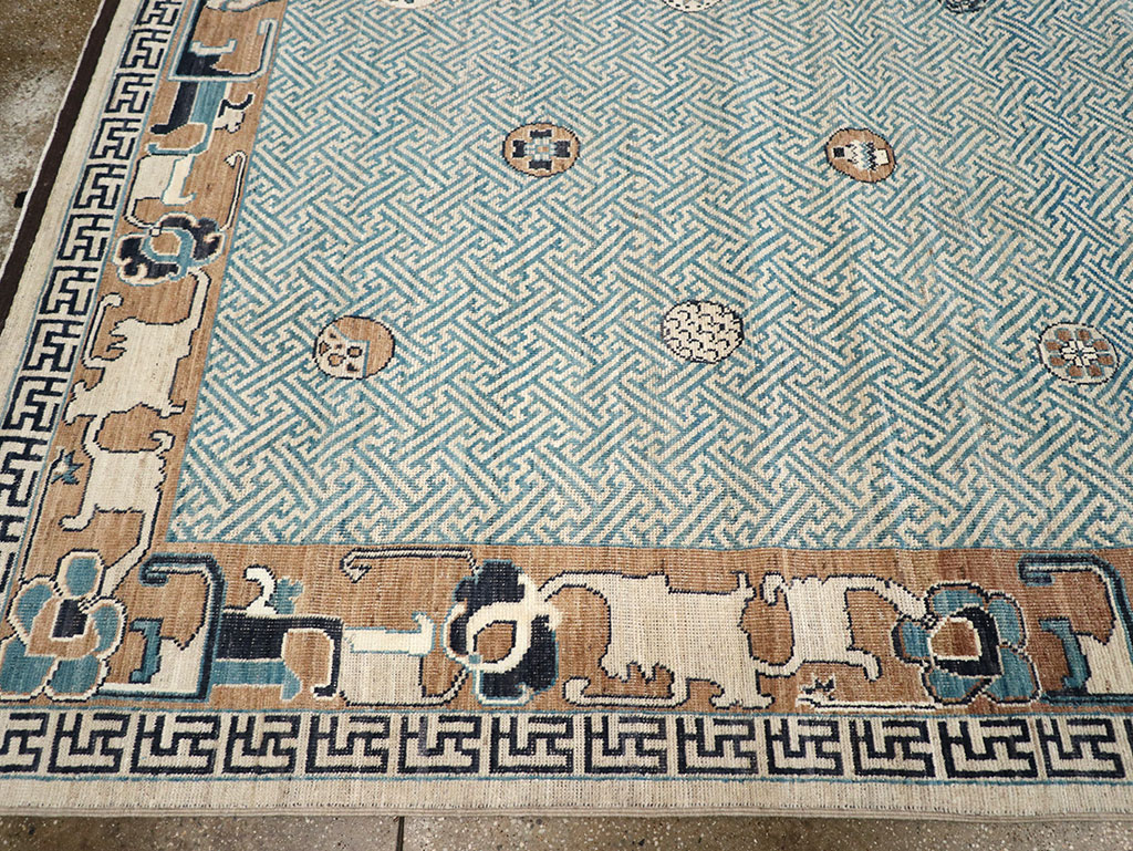 Modern East Turkestan Khotan Room Size Carpet, No.33232 - Gss