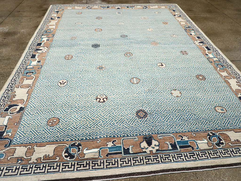 Modern East Turkestan Khotan Room Size Carpet, No.33232 - Gss