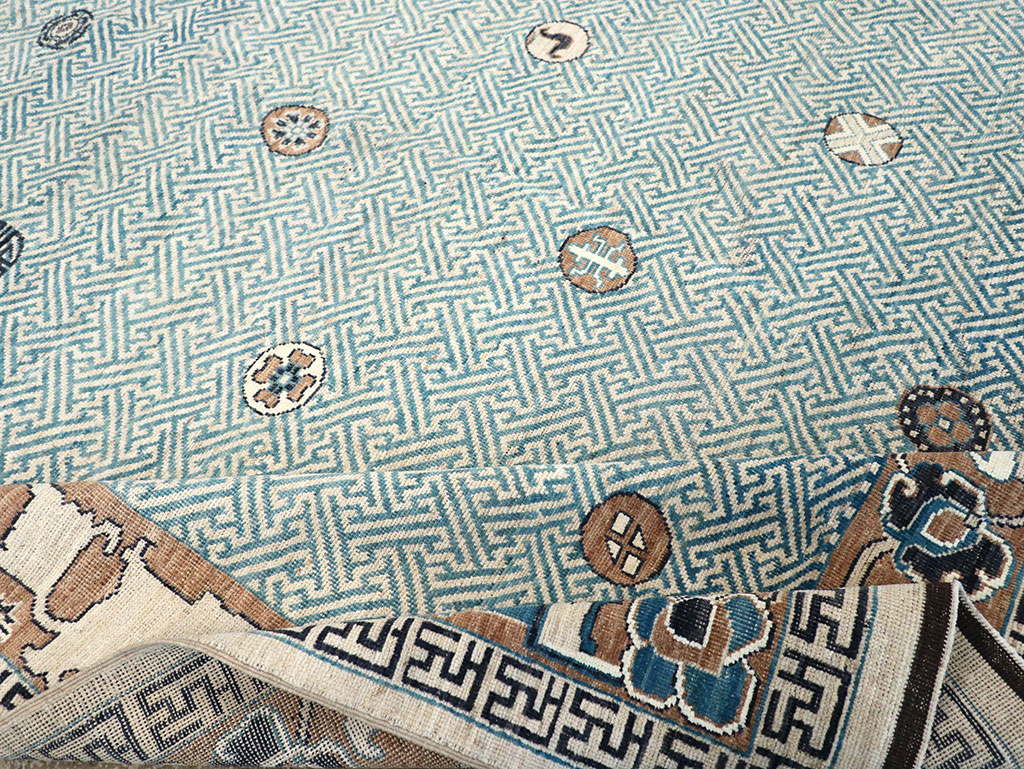 Modern East Turkestan Khotan Room Size Carpet, No.33232 - Gss