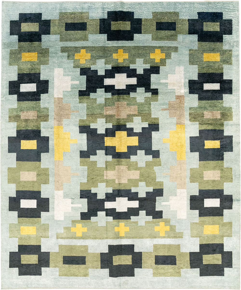 Modern East Turkestan Silk Khotan Room Size Carpet, No.33233 - Gss