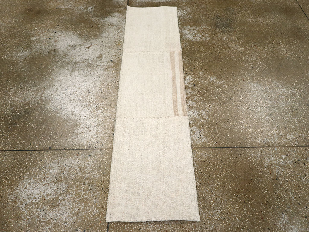 Vintage Turkish Flatweave Kilim Small Runner, No.33237 - Gss