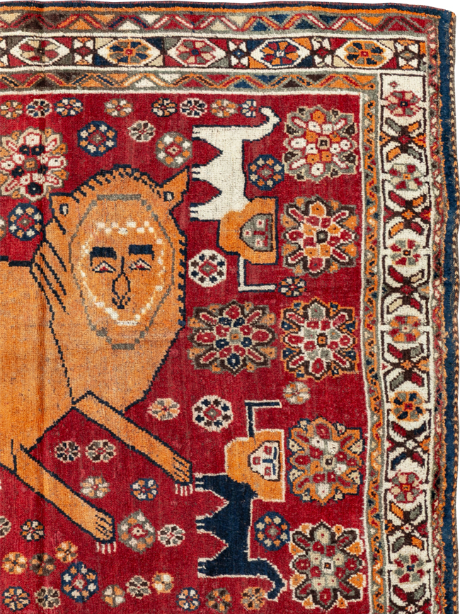 Antique Persian Pictorial Gabbeh Rug, No.33247 - Gss