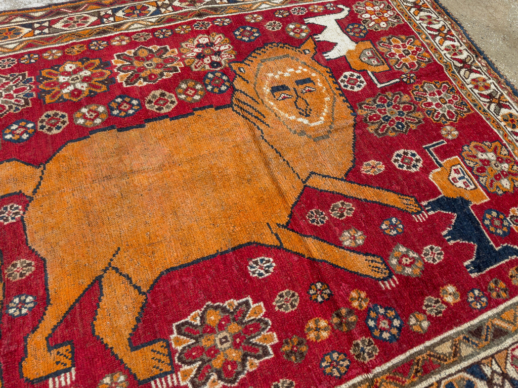 Antique Persian Pictorial Gabbeh Rug, No.33247 - Gss