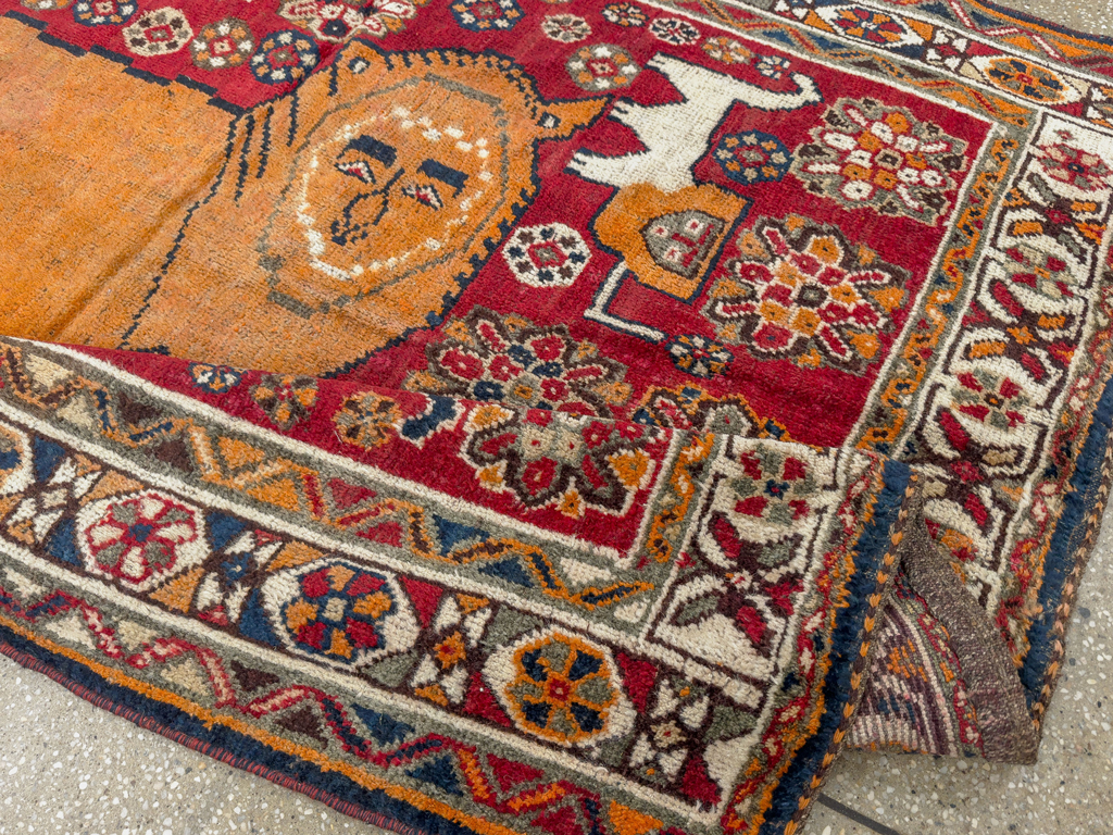 Antique Persian Pictorial Gabbeh Rug, No.33247 - Gss