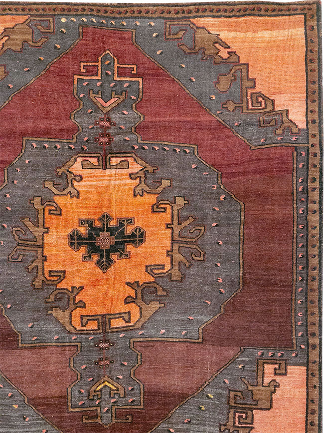 Vintage Turkish Anatolian Large Square Room Size Carpet, No.33254 - Gss