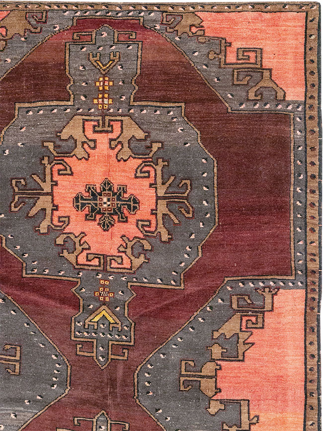 Vintage Turkish Anatolian Large Square Room Size Carpet, No.33254 - Gss