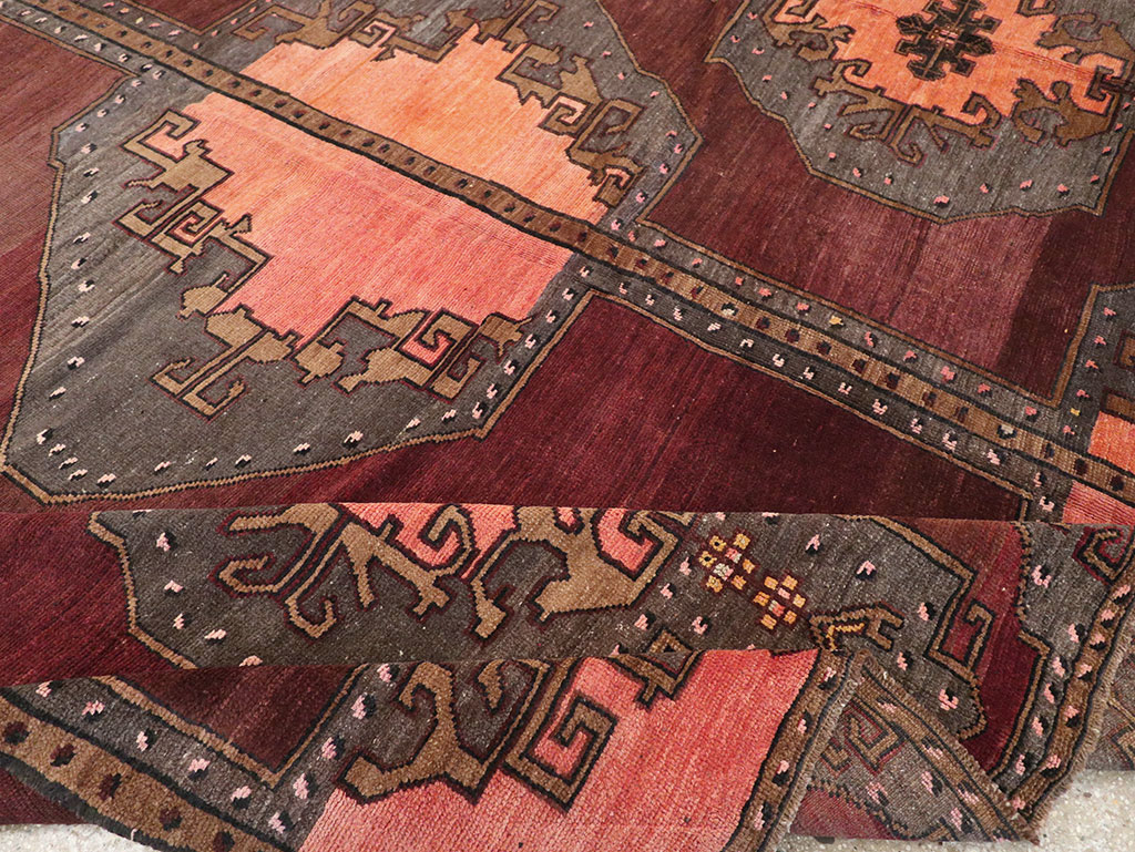 Vintage Turkish Anatolian Large Square Room Size Carpet, No.33254 - Gss