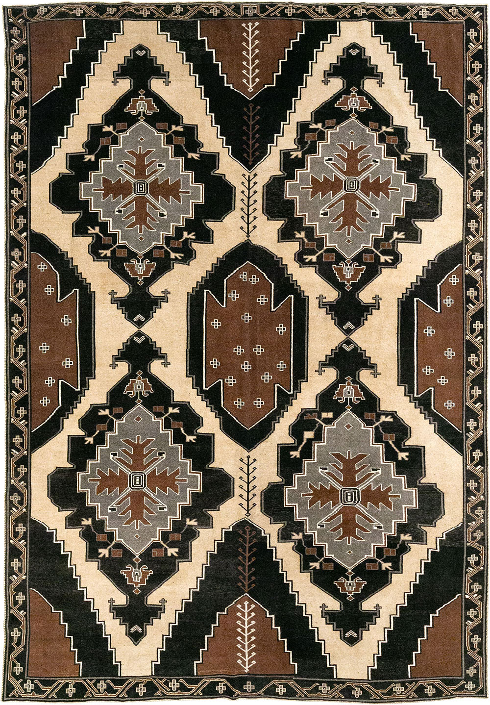 Vintage Turkish Anatolian Large Room Size Carpet, No.33255 - Gss