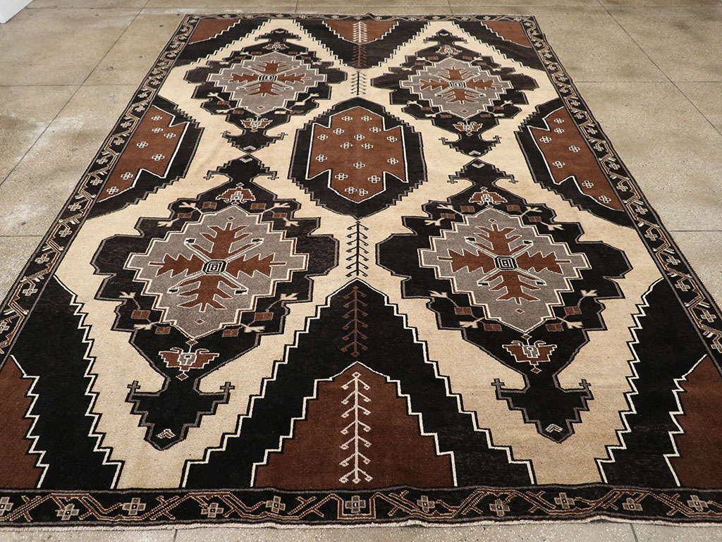 Vintage Turkish Anatolian Large Room Size Carpet, No.33255 - Gss