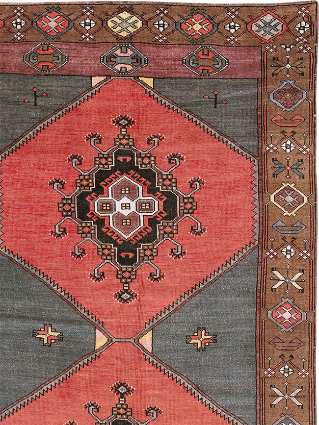 Vintage Turkish Anatolian Room Size Carpet, No.33257 - Gss