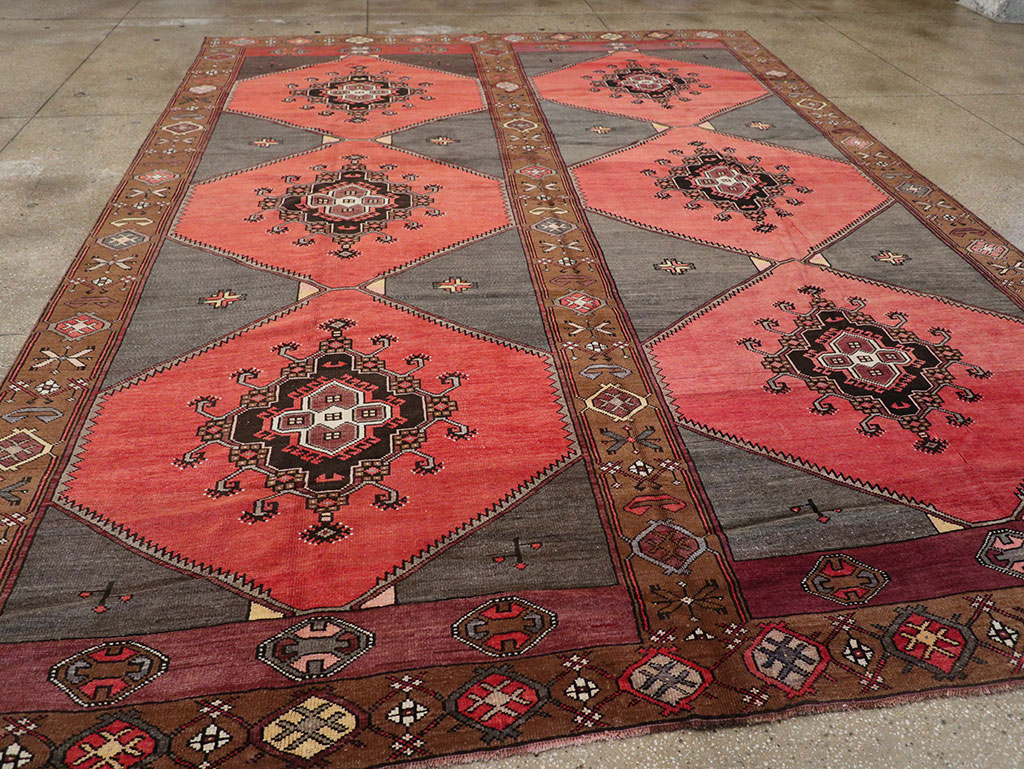 Vintage Turkish Anatolian Room Size Carpet, No.33257 - Gss