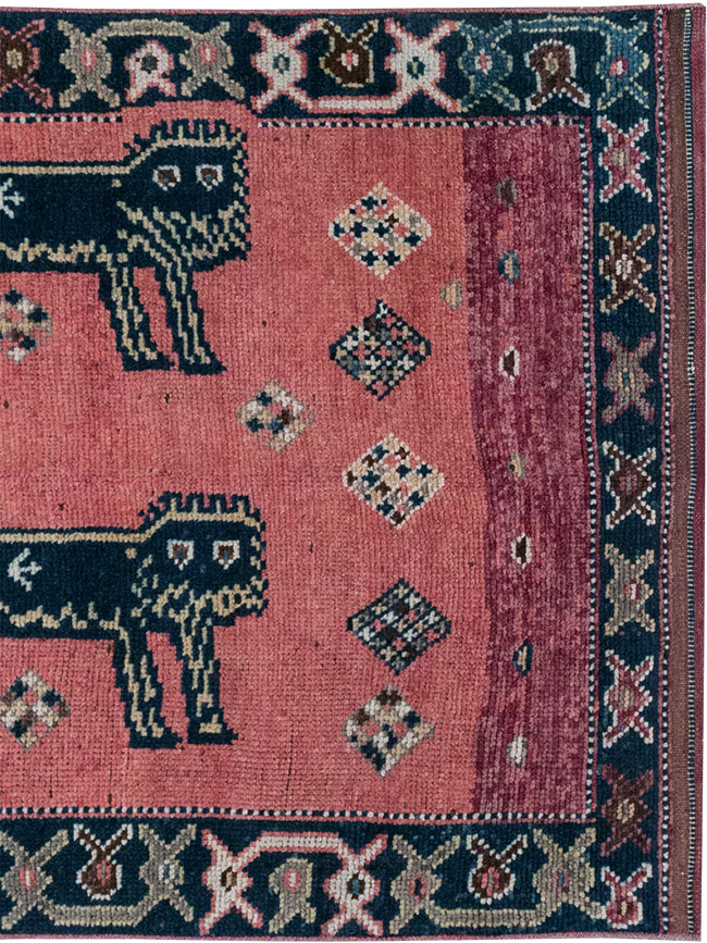 Vintage Turkish Anatolian Pictorial Runner, No.33267 - Gss