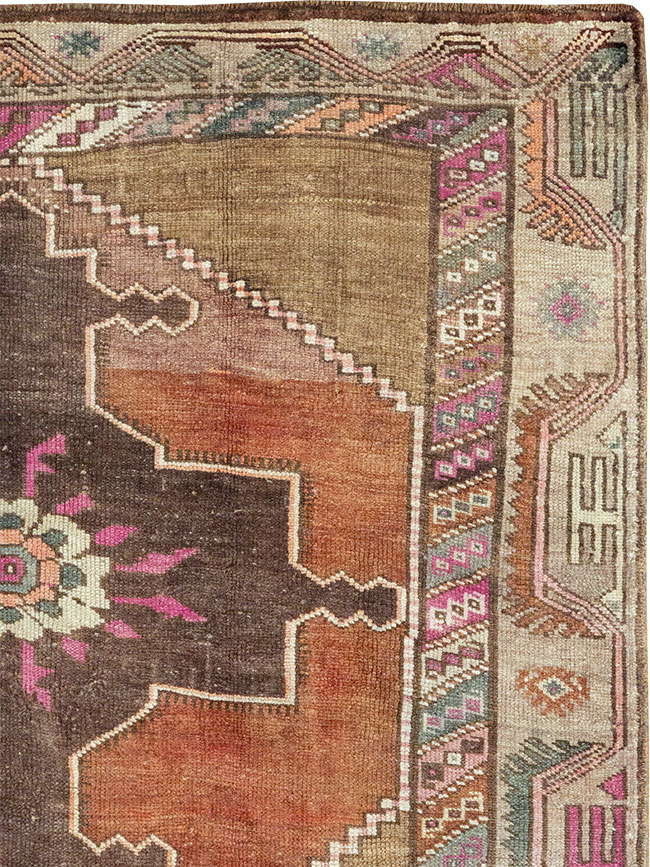 Vintage Turkish Anatolian Wide Gallery Runner, No.33268 - Gss