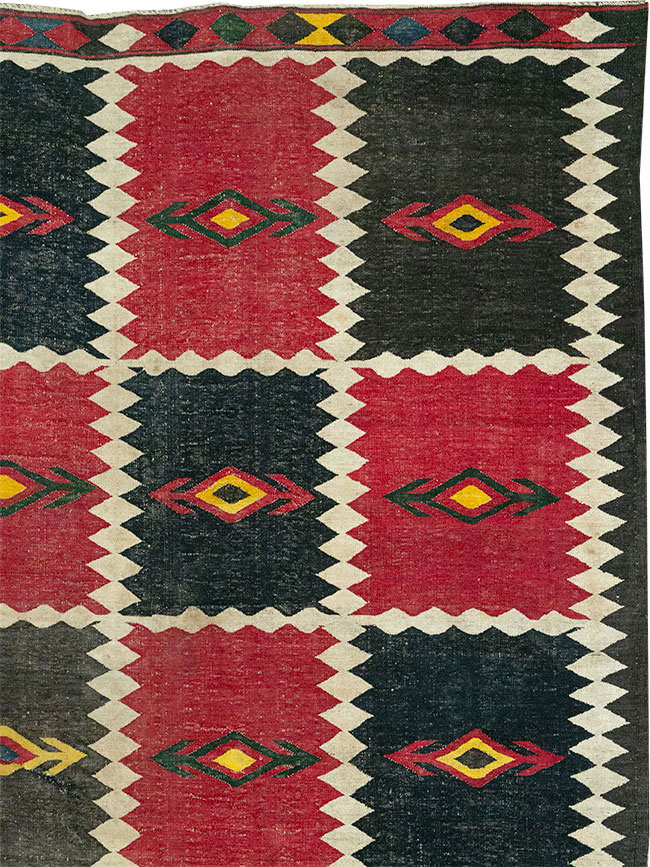 Vintage Afghan Flatweave Kilim Large Carpet, No.33270 - Gss