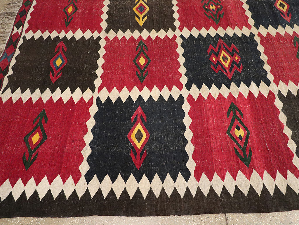 Vintage Afghan Flatweave Kilim Large Carpet, No.33270 - Gss