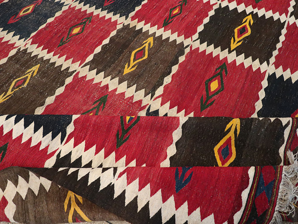 Vintage Afghan Flatweave Kilim Large Carpet, No.33270 - Gss