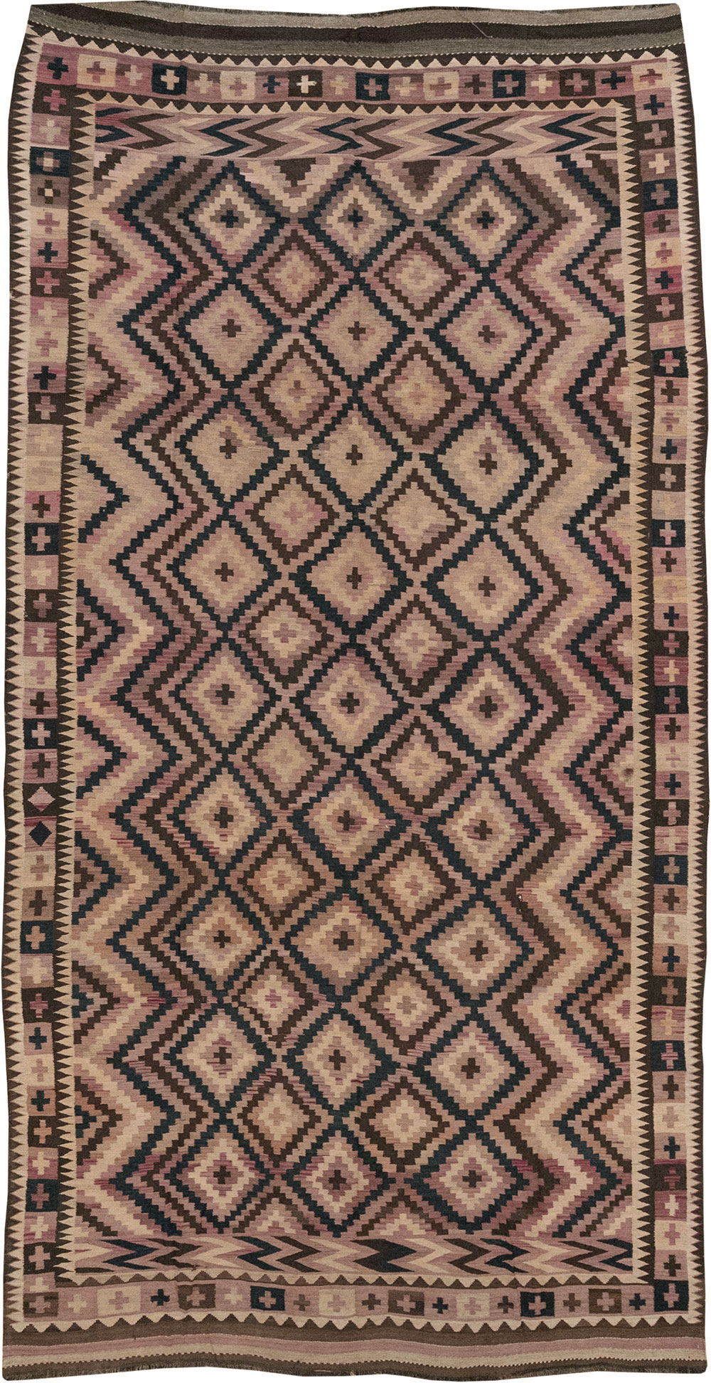 Vintage Afghan Flatweave Kilim Large Carpet, No.33271 - Gss