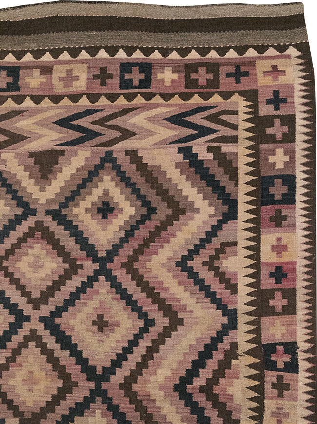Vintage Afghan Flatweave Kilim Large Carpet, No.33271 - Gss