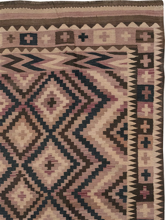 Vintage Afghan Flatweave Kilim Large Carpet, No.33271 - Gss