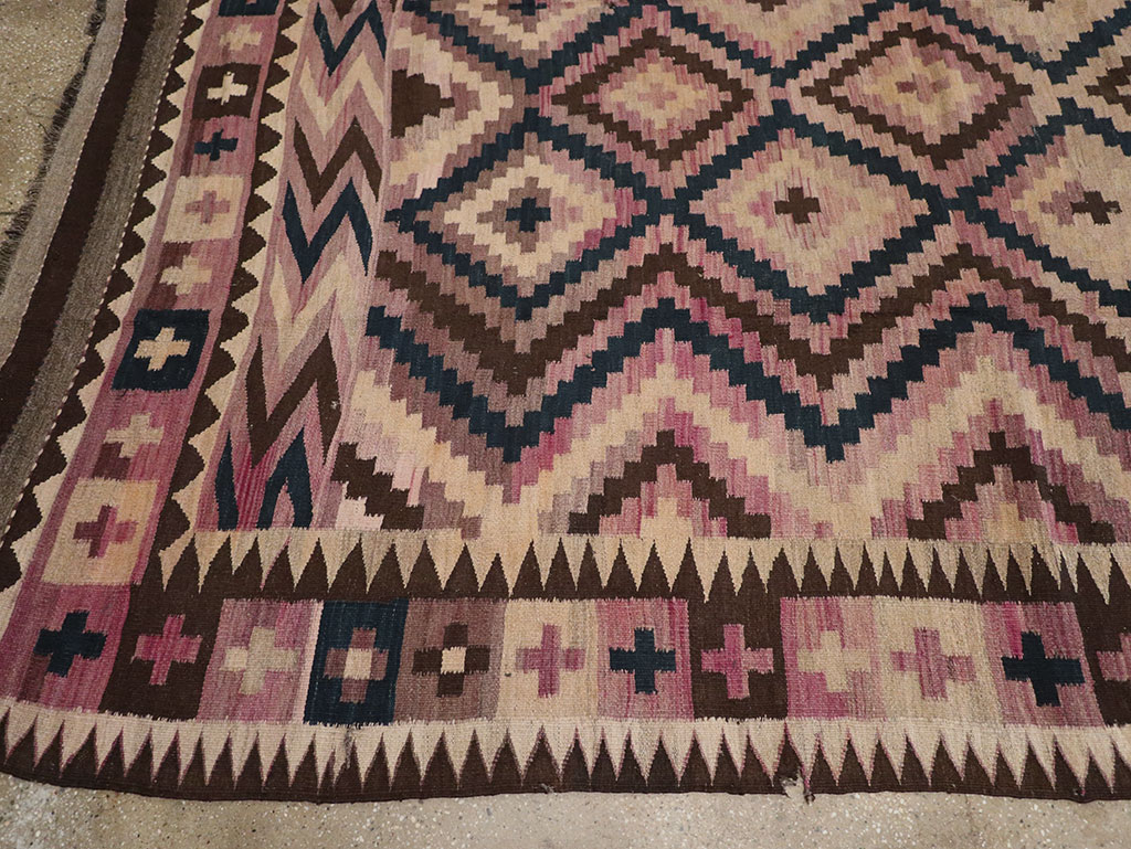 Vintage Afghan Flatweave Kilim Large Carpet, No.33271 - Gss