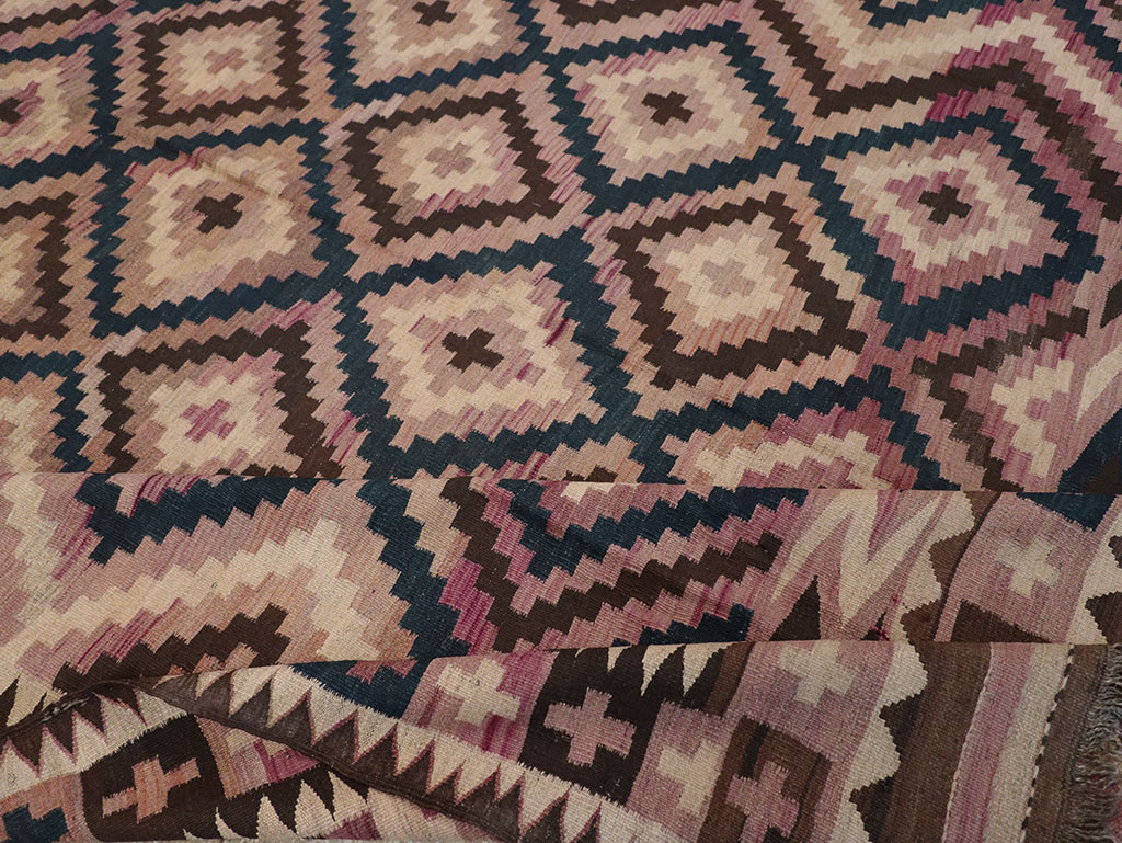 Vintage Afghan Flatweave Kilim Large Carpet, No.33271 - Gss