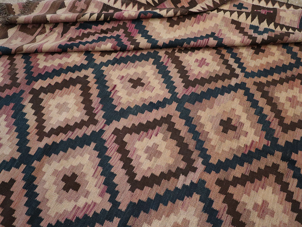 Vintage Afghan Flatweave Kilim Large Carpet, No.33271 - Gss