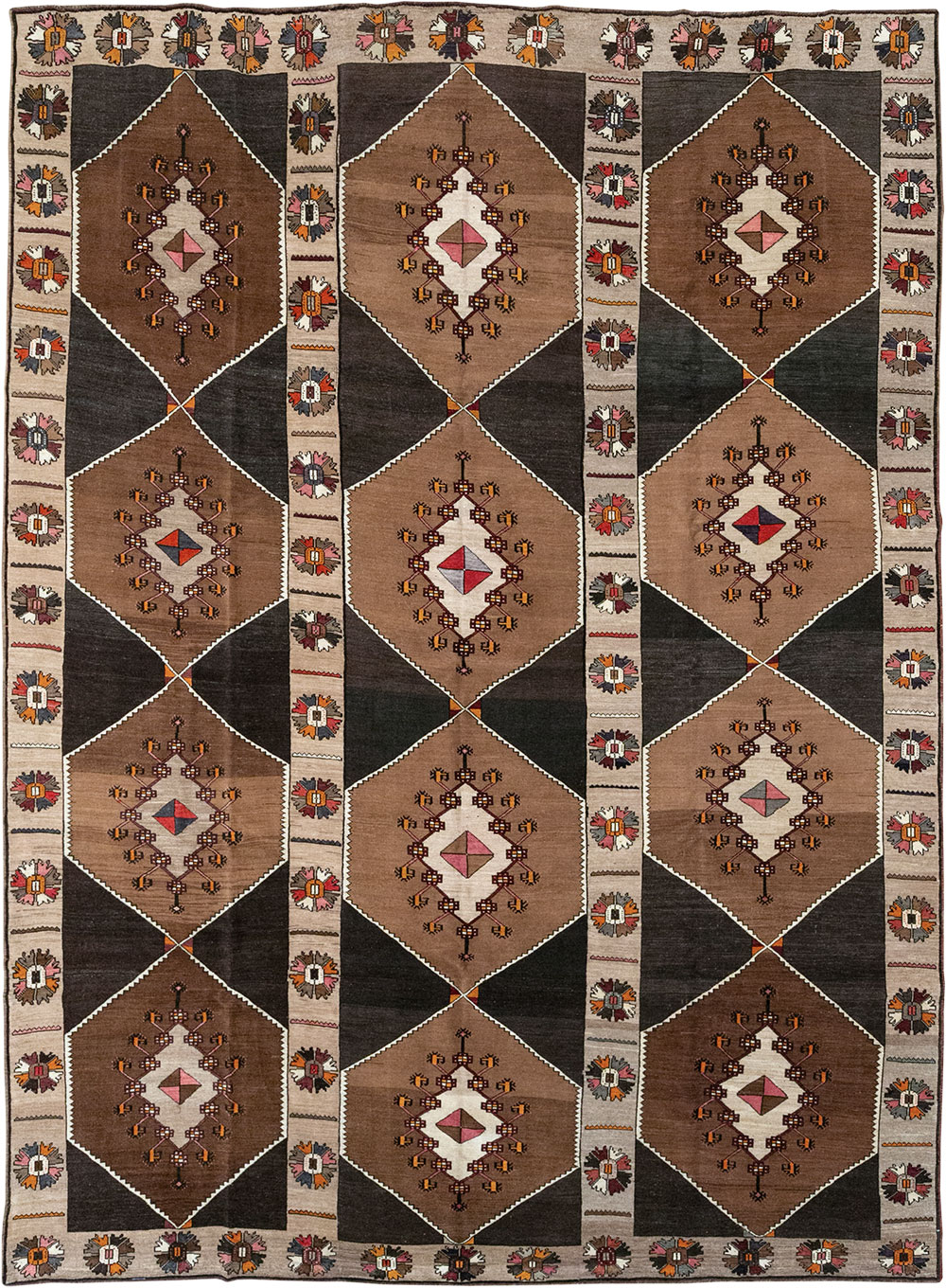 Vintage Turkish Anatolian Room Size Carpet, No.33275 - Gss