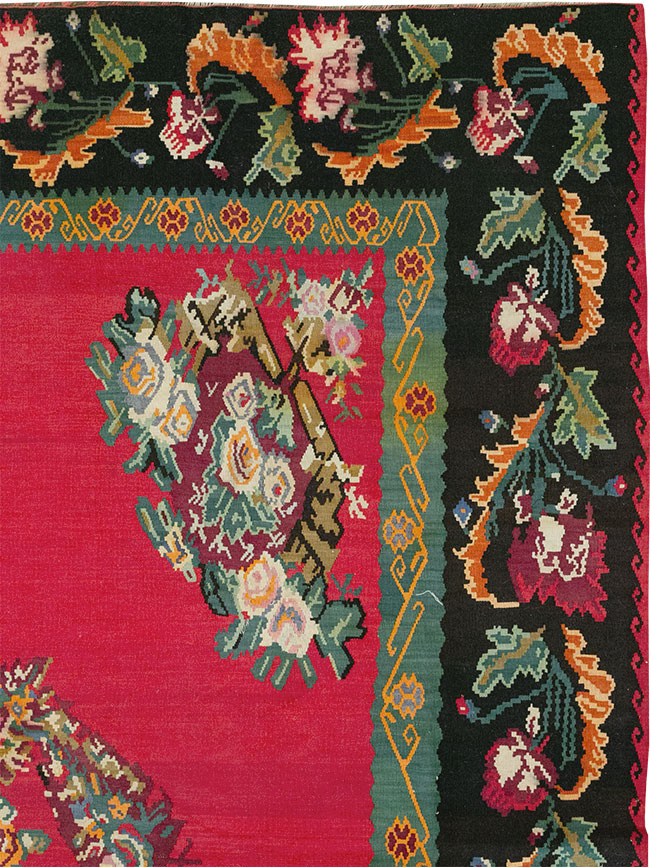 Vintage European Bessarabian Kilim Room Size Carpet, No.33279 - Gss